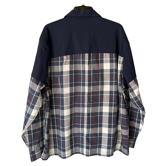 Wrangler ATG Shirt Men's 2XL Blue Plaid Long Sleeve Button Front Western Casual - Picture 2 of 10